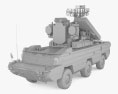 9K33 Osa 3D-Modell clay render