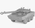 AMX-10 RC 3d model clay render