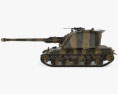 AMX-30 AuF1 3Dモデル side view
