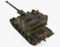 AMX-30 AuF1 3Dモデル top view