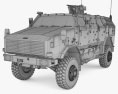 野犬式全方位防護運輸車 3D模型 wire render