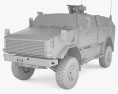 野犬式全方位防護運輸車 3D模型 clay render