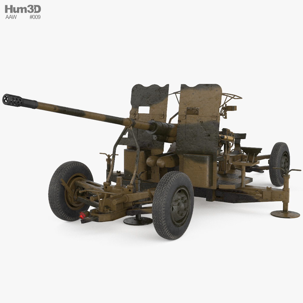 57 mm S-60 Modello 3D
