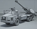 Archer Artillery System 3D-Modell wire render