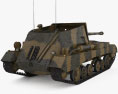 Archer Tank Destroyer 3d model back view