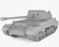 Archer Tank Destroyer 3D-Modell clay render