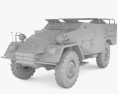 BTR-40 Modelo 3D clay render