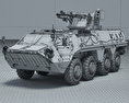 BTR-4 3d model wire render