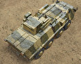 BTR-4 3d model top view