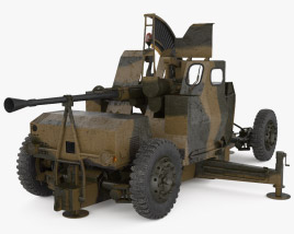 ボフォース 70口径40mm機関砲 3Dモデル