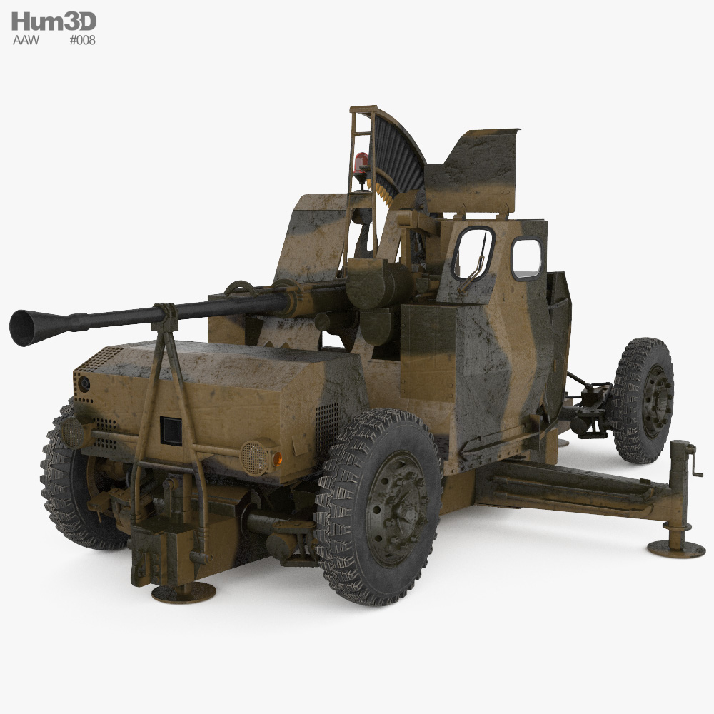 Bofors 40 mm Automatic Gun L 70 Modello 3D
