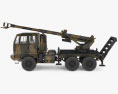 Brutus 155mm self-propelled Howitzer 3D 모델  side view