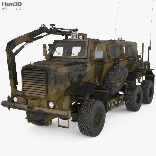 水牛地雷防護車 3D模型