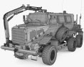 Buffalo Mine Protected Vehicle 3d model wire render