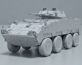 CM-32 Armoured Vehicle 3D-Modell clay render