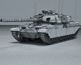 Chieftain Tank 3D модель wire render