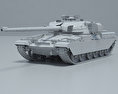 Chieftain Tank 3D модель clay render