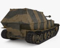 Elefant Jagdpanzer 3D-Modell Rückansicht