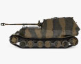 Elefant Jagdpanzer 3D-Modell Seitenansicht