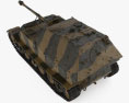 Elefant Jagdpanzer 3D-Modell Draufsicht