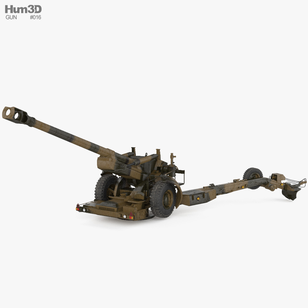 FH70 howitzer Modèle 3D