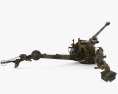FH70 howitzer 3D 모델  back view