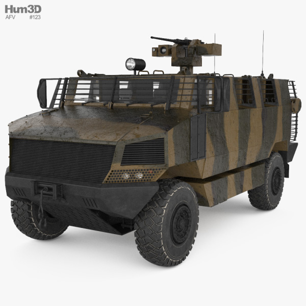 Golan MRAP Armored Vehicle 3D модель