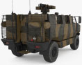 Golan MRAP Armored Vehicle 3d model back view