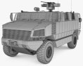 Golan MRAP Armored Vehicle 3d model wire render