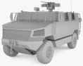 Golan MRAP Armored Vehicle 3d model clay render