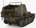 Grille Self-propelled Artillery 3D 모델  back view