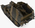 Grille Self-propelled Artillery 3D 모델  top view
