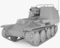 Grille Self-propelled Artillery 3D-Modell clay render