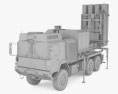 IRIS-T SL launcher 3D-Modell clay render