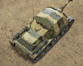 Infanterikanonvagn 103 3D模型 顶视图