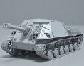 Infanterikanonvagn 103 3D-Modell clay render