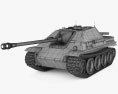 Jagdpanther САУ 3D модель wire render