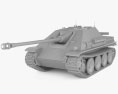 Jagdpanther САУ 3D модель clay render