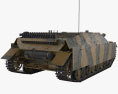 Jagdpanzer IV Cazacarros Modelo 3D vista trasera
