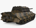 Jagdpanzer VI Jagdtiger 3D-Modell Rückansicht