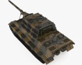 獵虎式驅逐戰車 3D模型 顶视图