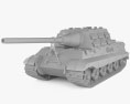Jagdtiger 3d model clay render