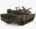 K1主戰坦克 3D模型 后视图