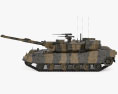K1 (戦車) 3Dモデル side view