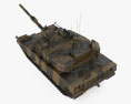 K1 (戦車) 3Dモデル top view