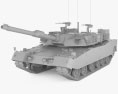 K1 (戦車) 3Dモデル clay render