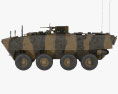 K808 Armored Personnel Carrier 3d model side view