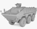KamAZ-63969 Typhoon 3D 모델  clay render