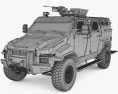 KrAZ Spartan 3D-Modell wire render