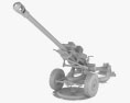 L118 light gun Modello 3D clay render